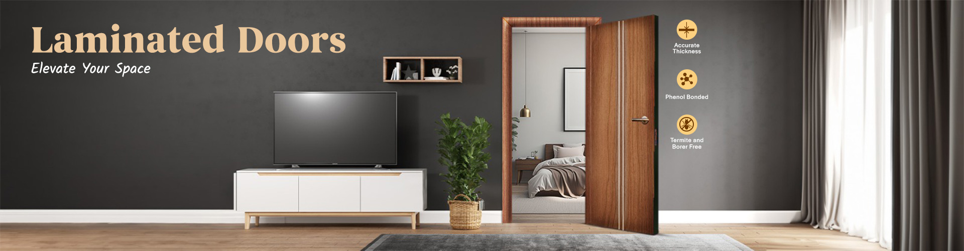 Upgrade your stylish spaces with Laminated Doors