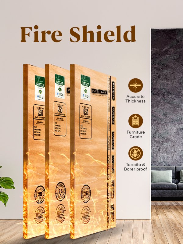 Durable Fire Retardant plywoods - Patidar Doors - Quality Fire ply manufacturers in Mumbai, India