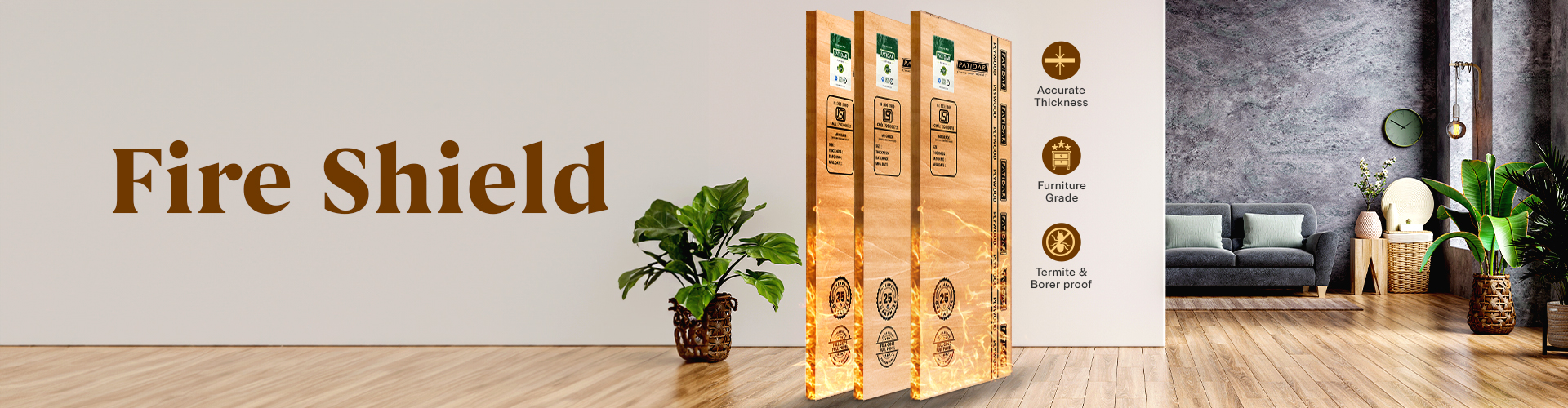 Durable Fire Retardant plywoods - Patidar Doors - Quality Fire ply manufacturers in Mumbai, India